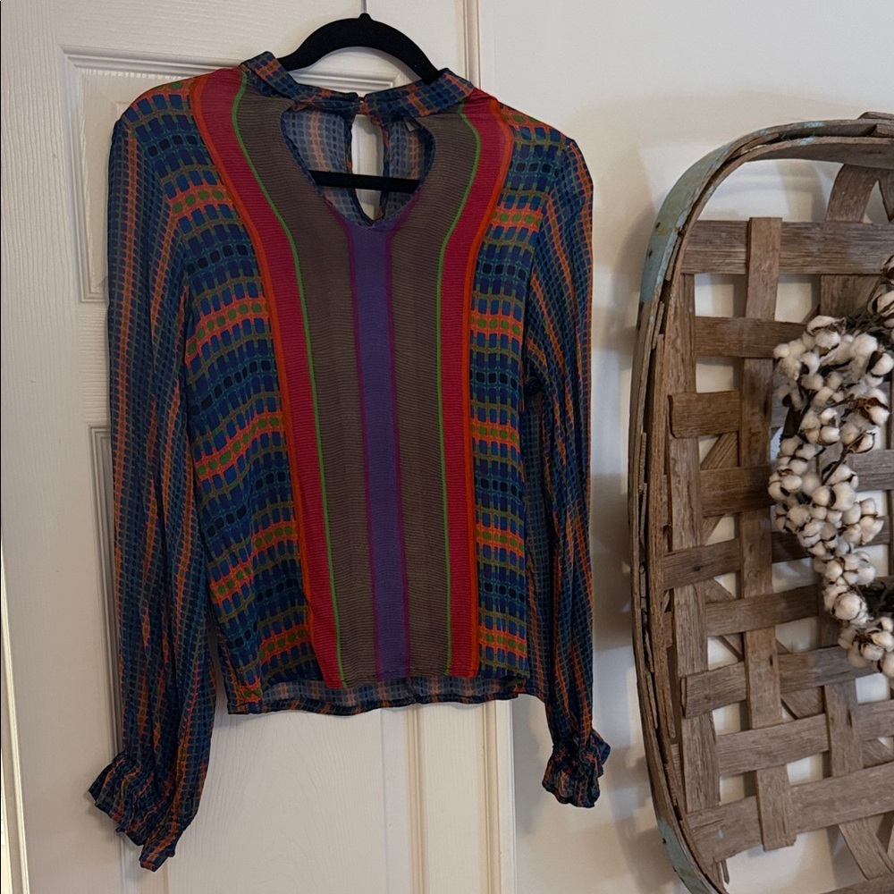 Anthropologie Conditions Apply Multicolor Blouse - Picture 2 of 10